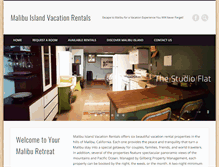 Tablet Screenshot of malibuislandrentals.com